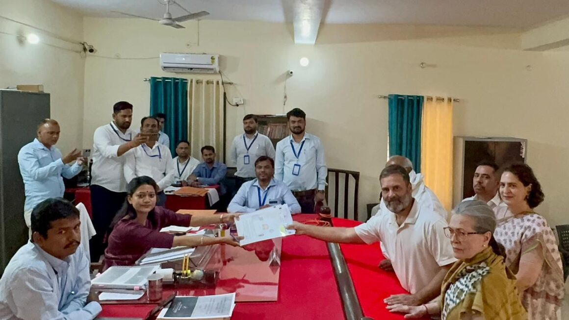राहुल गांधी ने रायबरेली सीट से दाखिल किया नामांकन