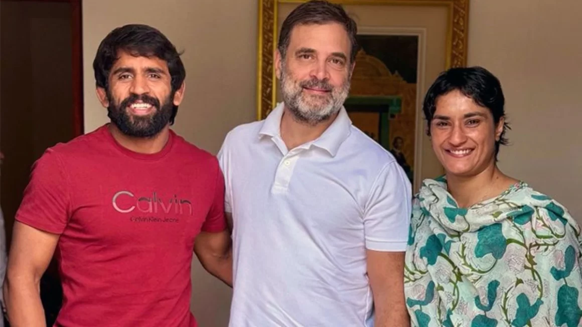 हरियाणा विधानसभा चुनाव: कांग्रेस के टिकट पर ओलंपियन विनेश फोगाट और बजरंग पूनिया लड़ सकते हैं चुनाव