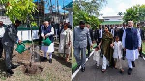 PM thanks President of Guyana for his support to One Tree for Mother initiative