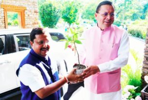 मुख्यमंत्री धामी ने भाजपा के राष्ट्रीय अध्यक्ष नितिन नवीन का सीएम आवास में किया स्वागत