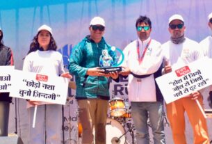 नीति एक्सट्रीम अल्ट्रा रन में सजग इंडिया ने दिया नशामुक्ति और फिटनेस का संदेश